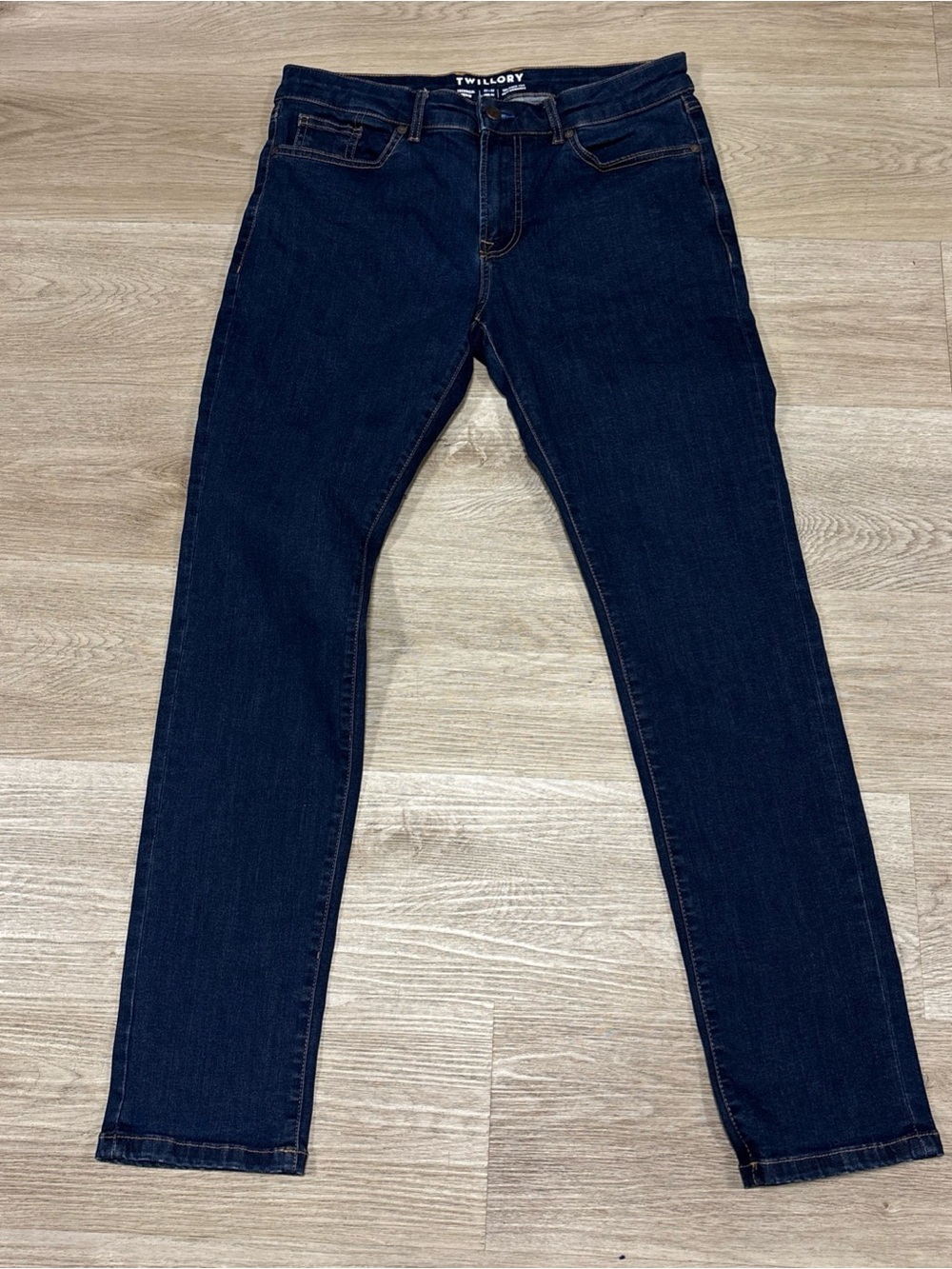 Twillory jeans mens 32x32 blue denim tailored fit performance stretch straight